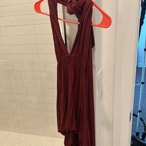 Elegant Burgundy Dress